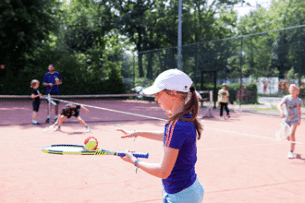 Balanceren met de bal op Tenniskamp Amsterdam